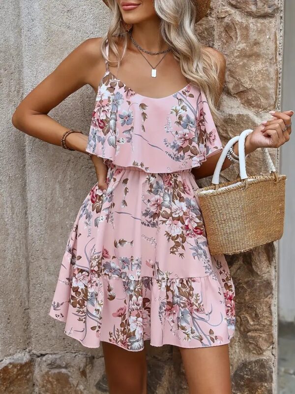 Chic Floral Off-Shoulder Ruffle Mini Dress
